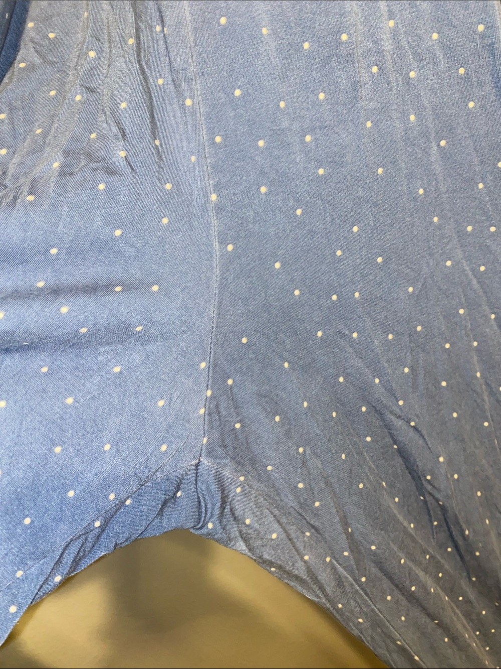 Market & Spruce Blue Polka Dot Wrap-Style Jumpsuit 2XL - Picture 4 of 6